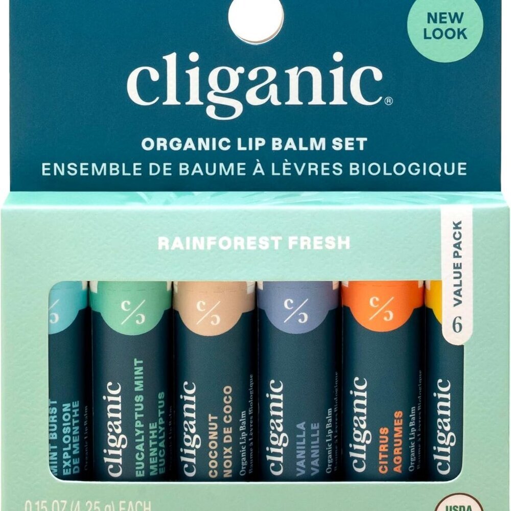 Organic Lip Balm Set 6 Flavors